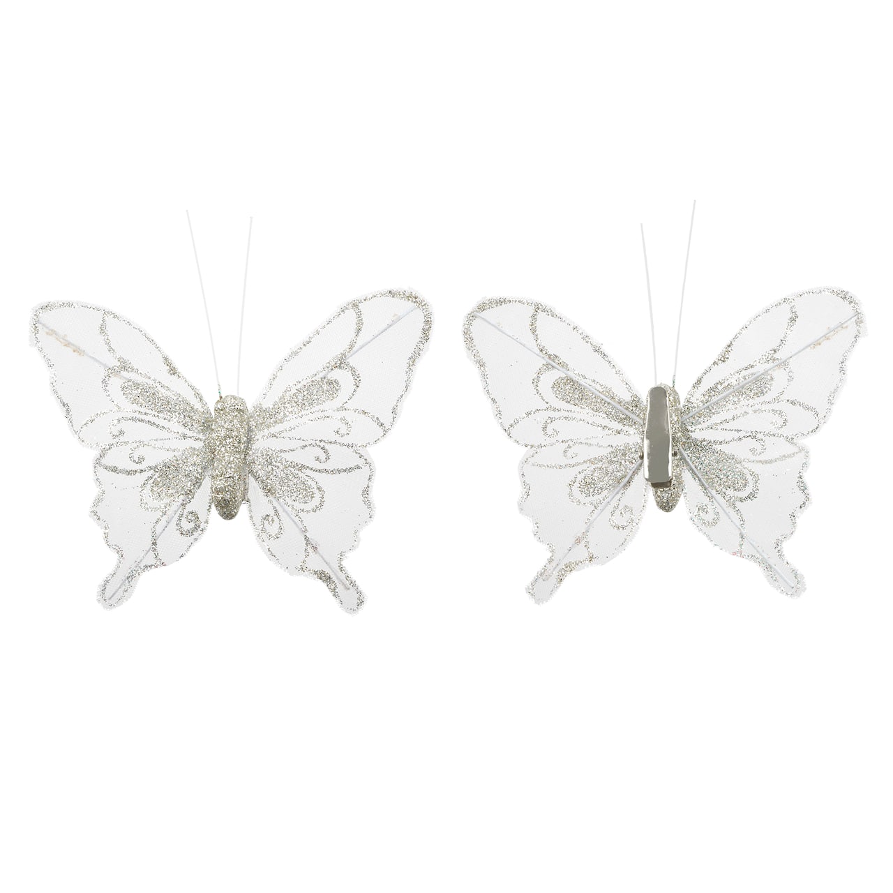 8 Packs: 3 ct. (24 total) Glitter Butterfly Embellishments by Ashland®